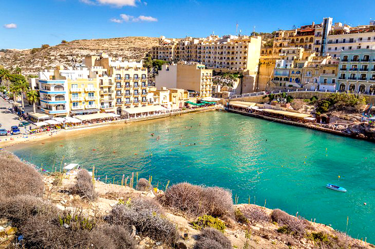 Xlendi Bay and town on the island of Gozo