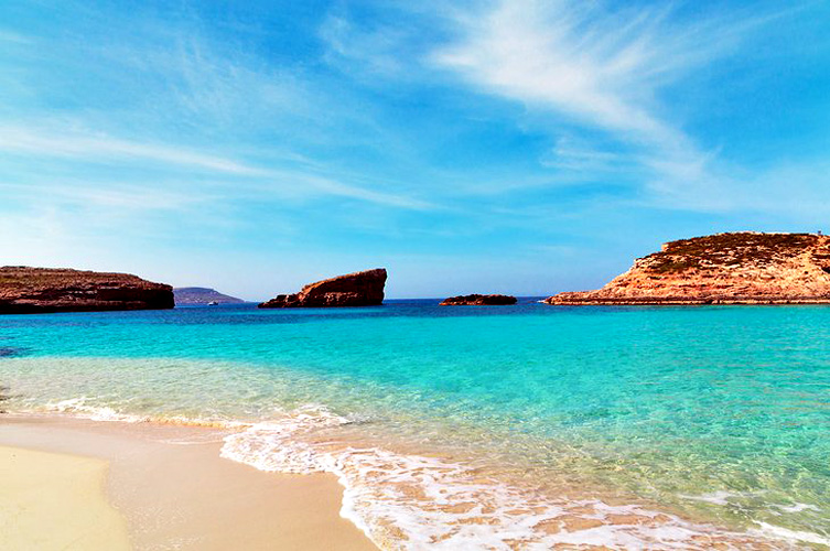 The Blue Lagoon on the island of Comino
